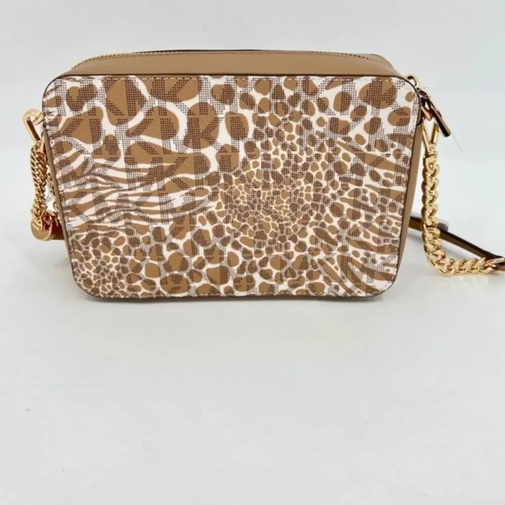Michael Kors Camel Multi Jet Set Camera Crossbody NWT